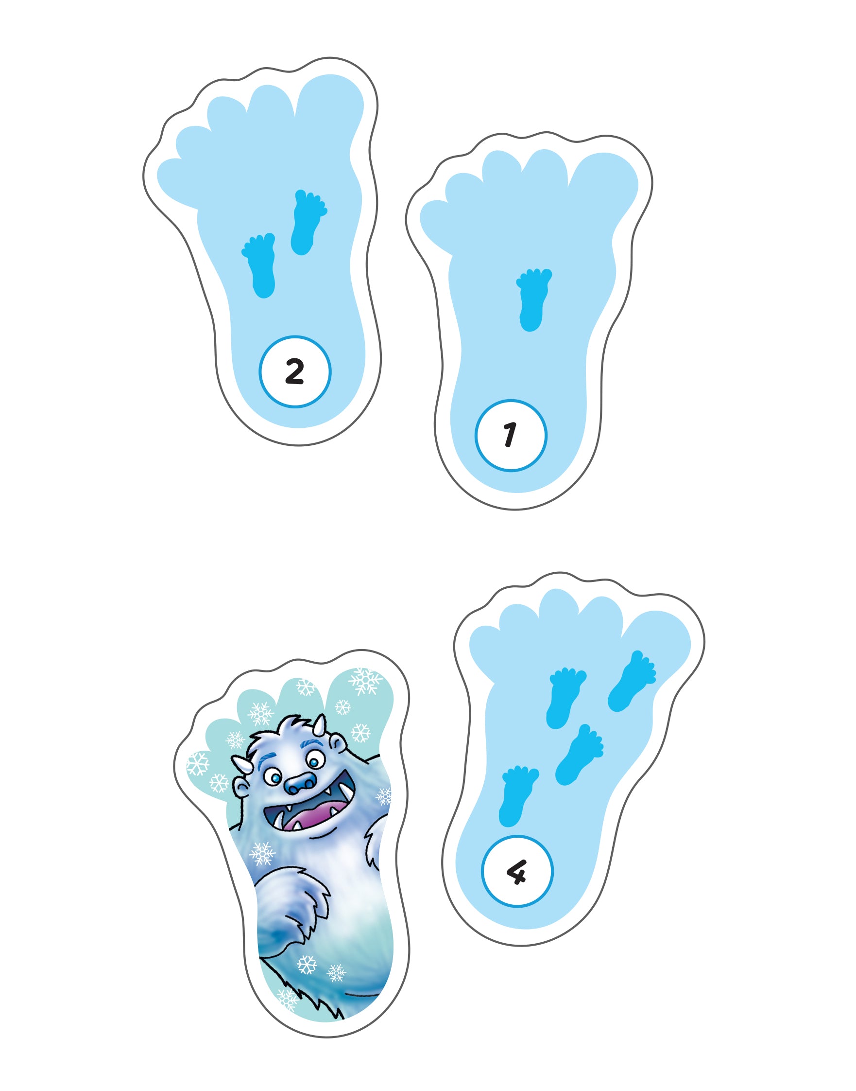 Counting Mountain Game - Exciting 3D Mountain Climbing Adventure for Kids with Yeti Cards and Footprint Challenges
