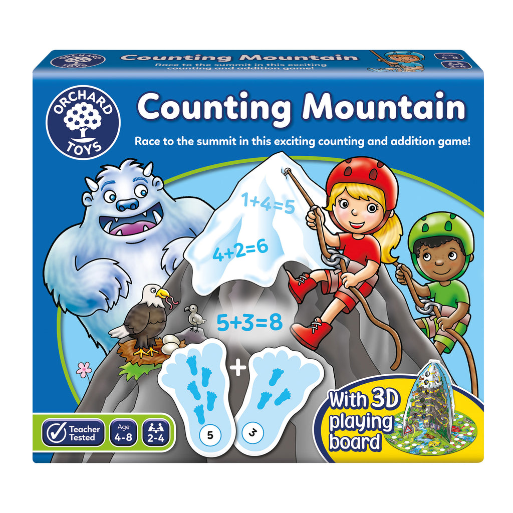 Counting Mountain Game - Exciting 3D Mountain Climbing Adventure for Kids with Yeti Cards and Footprint Challenges