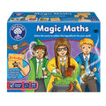 Orchard Toys Magic Maths educational game box with characters and math problems.