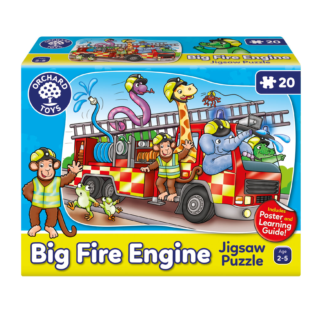 Big Fire Engine 20 Piece Shaped Jigsaw Puzzle