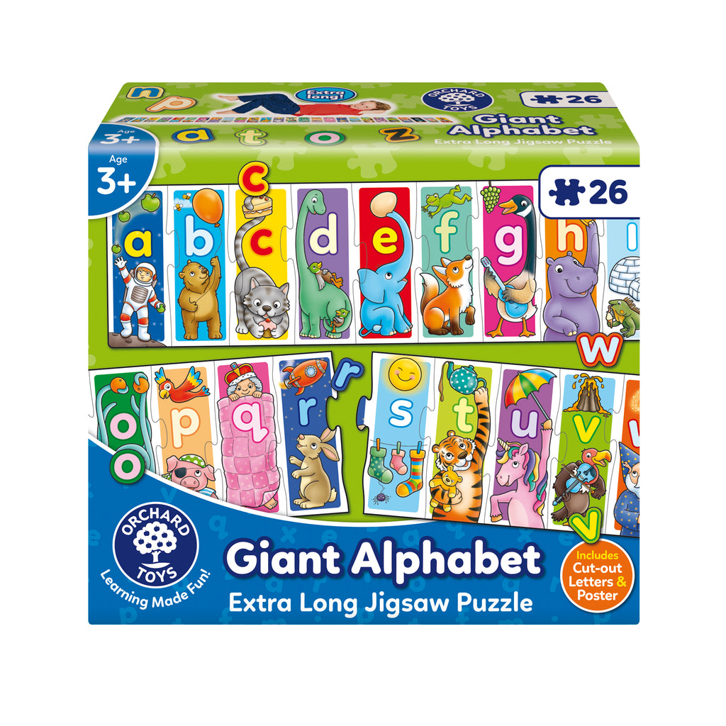 Giant Alphabet Jigsaw Puzzle | 26-Piece Extra-Long ABC Puzzle for Kids