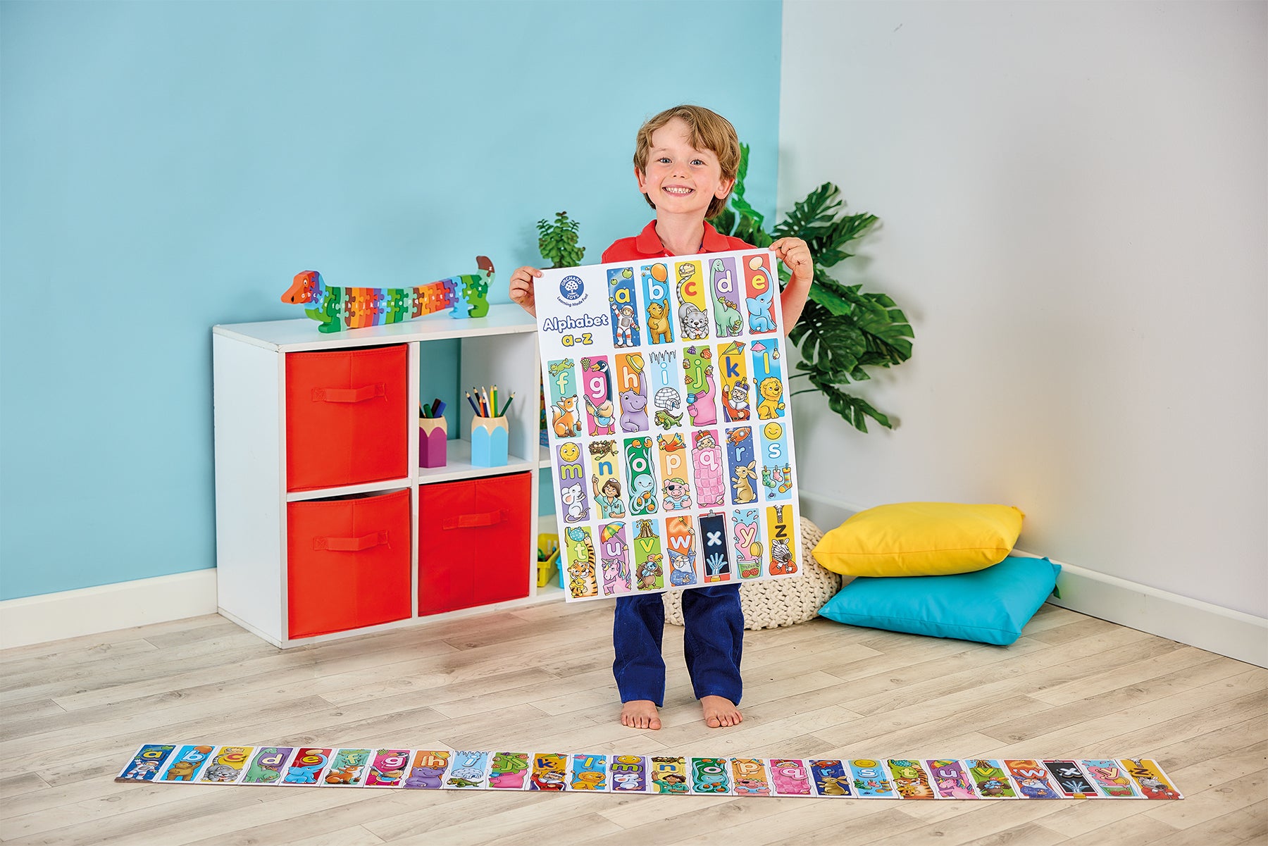 Giant Alphabet Jigsaw Puzzle | 26-Piece Extra-Long ABC Puzzle for Kids