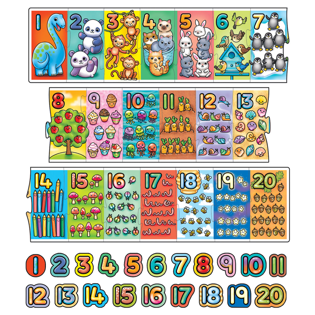 Giant Number Jigsaw Puzzle | 20-Piece Numbers 1-20 Puzzle for Kids