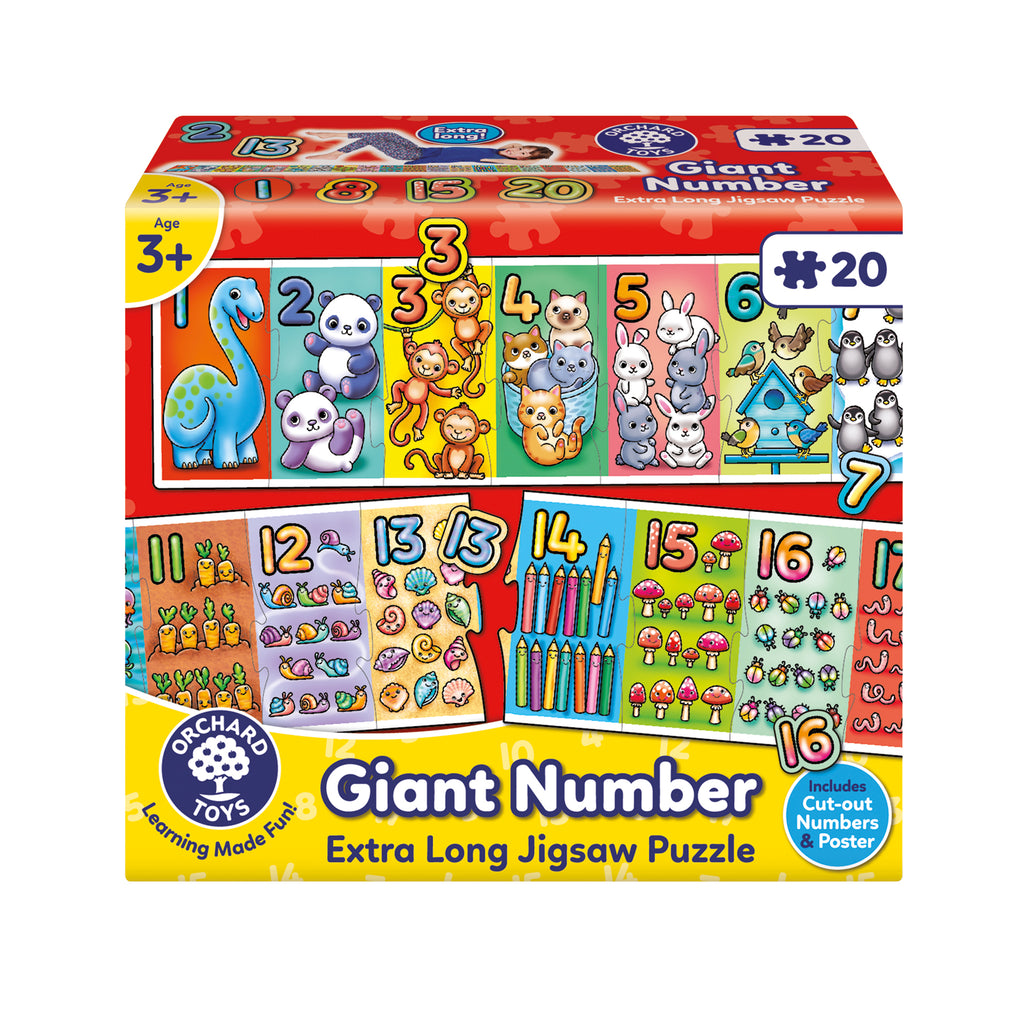 Giant Number Jigsaw Puzzle | 20-Piece Numbers 1-20 Puzzle for Kids
