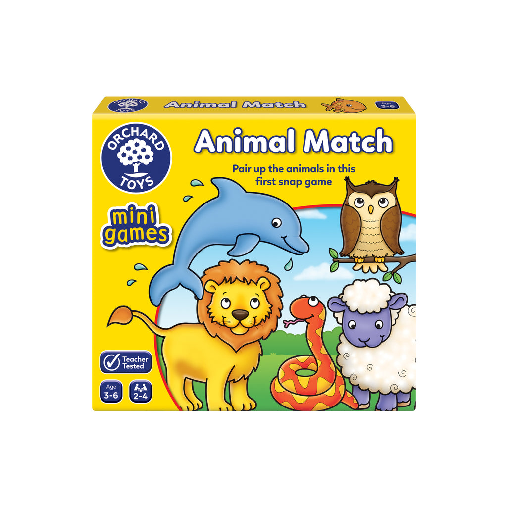 Orchard Toys Animal Match Mini Games Pair Up the Animals in This First Snap Game for Ages 3-6 Teacher Tested