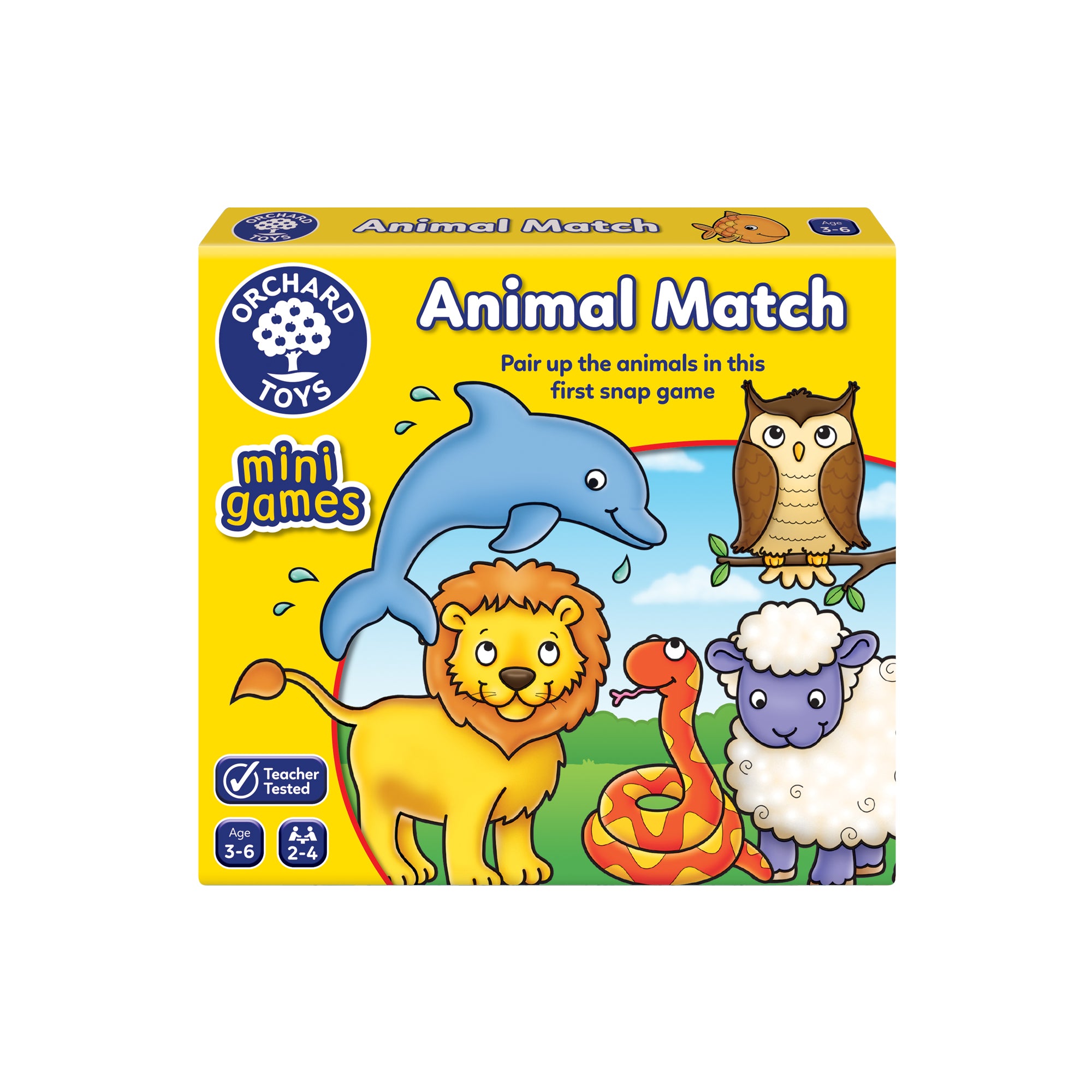 Orchard Toys Animal Match Mini Games Pair Up the Animals in This First Snap Game for Ages 3-6 Teacher Tested