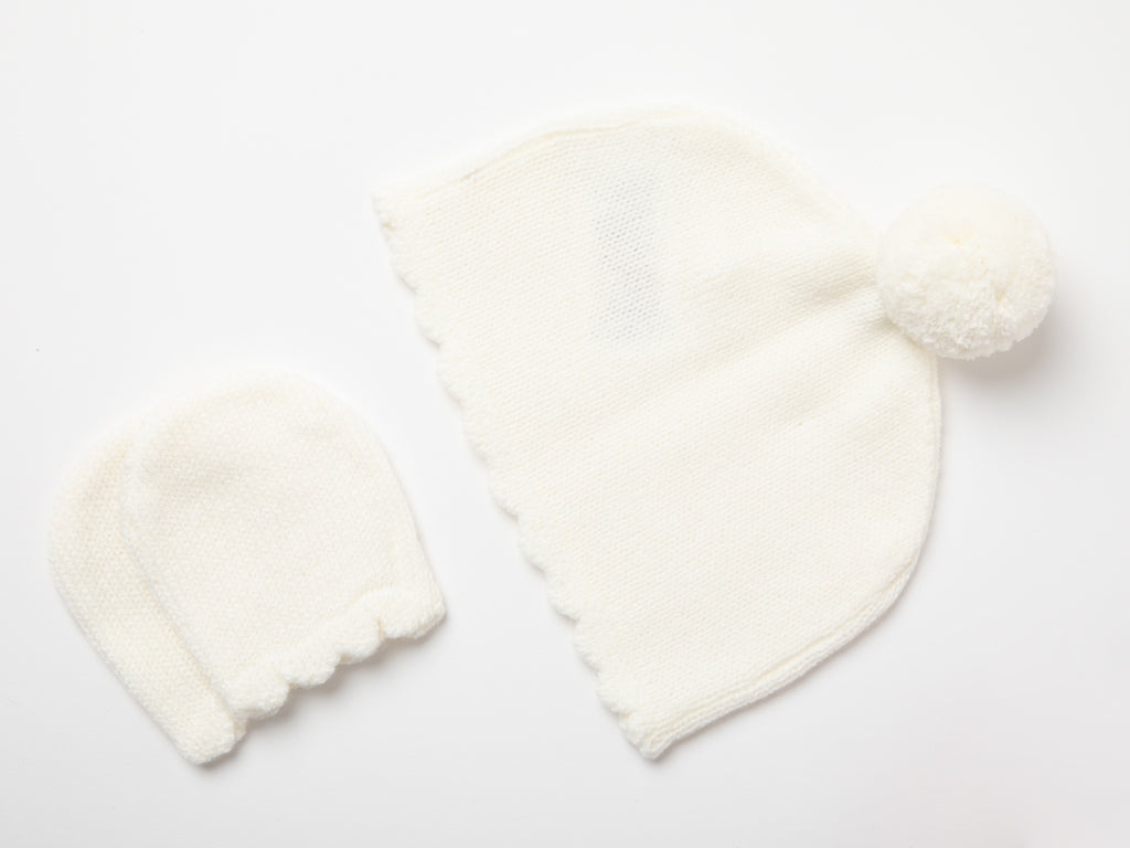 Baby 4-Piece Knit Layette Gift Set | Jumper, Trousers, Hat & Mittens | 0–6 Months