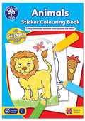 Orchard Toys Animals Colouring Book – Animal Sticker Colouring Activity Book Ages 3+