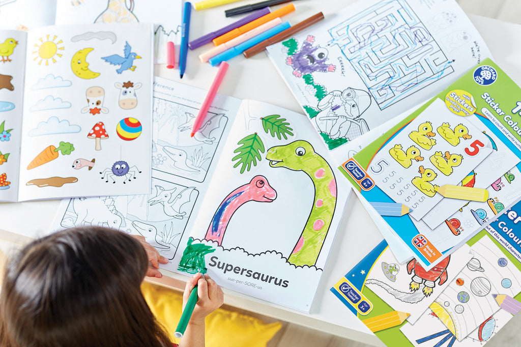 Orchard Toys Dinosaur Sticker Colouring Activity Book