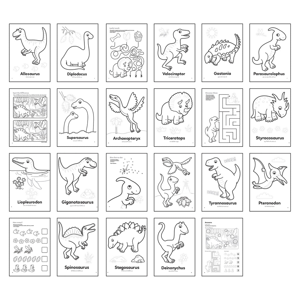 Orchard Toys Dinosaur Sticker Colouring Activity Book