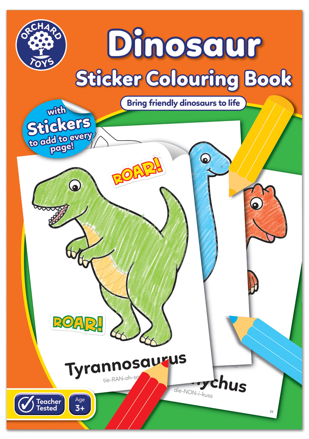 Orchard Toys Dinosaur Sticker Colouring Activity Book