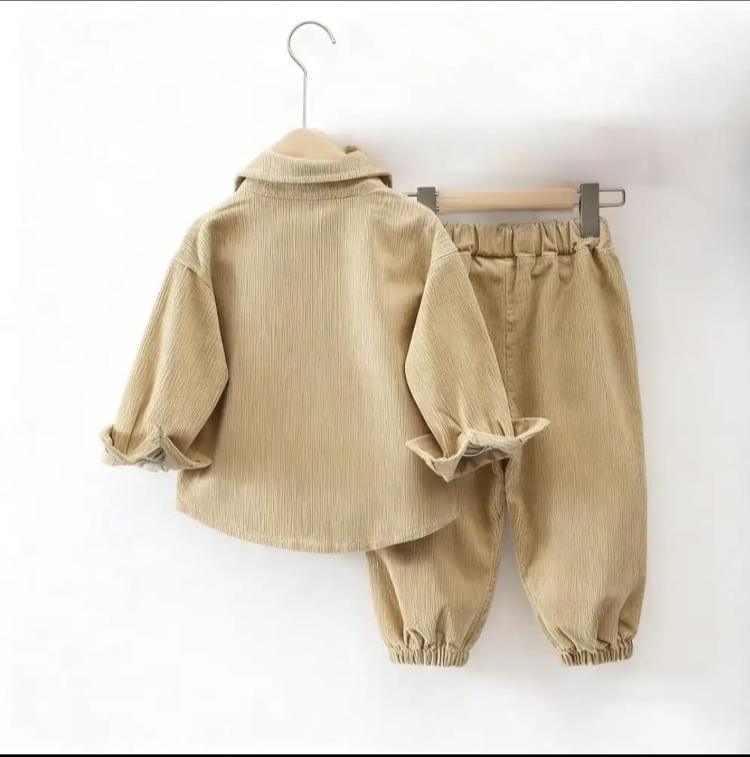 Children's Corduroy Overshirt & Trouser Set | Relaxed Fit | Ages 1–7 Years