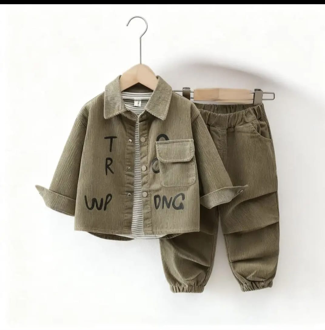 Children's Corduroy Overshirt & Trouser Set | Relaxed Fit | Ages 1–7 Years