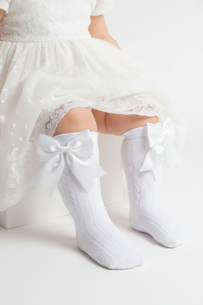 Girls' Bow Knee High Socks Lifestyle