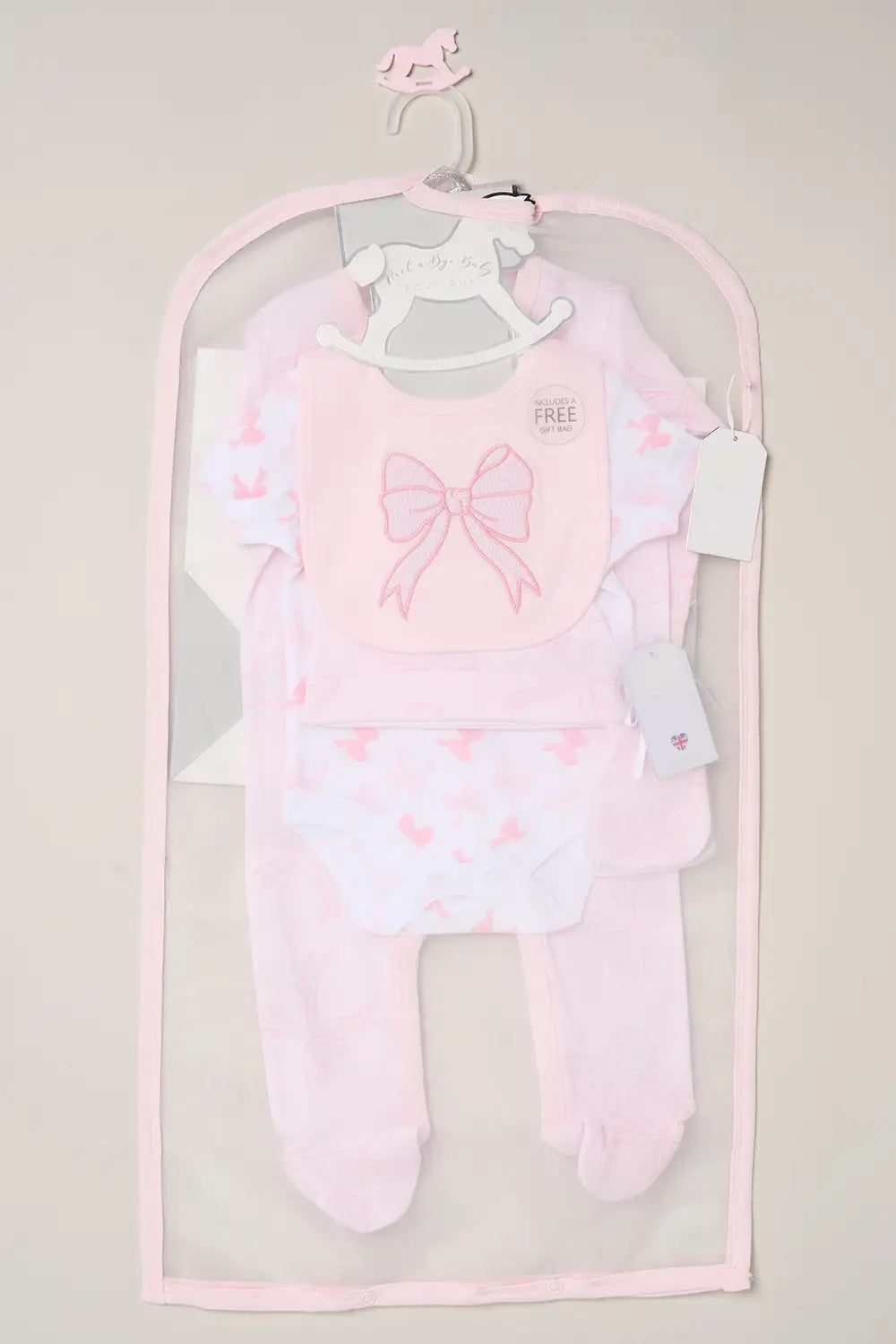Rock a Bye Baby 5-Piece Bow Print Baby Gift Set